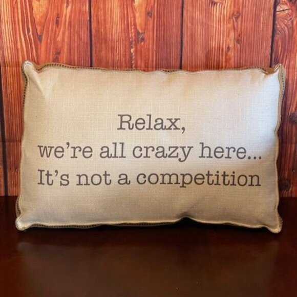Decorative Throw Pillow With Quote Home Decor Sofa By Splashworks Funny Gift - Picture 1 of 8